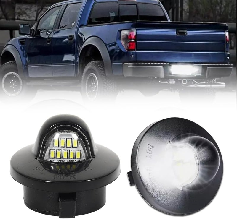 VANKUB LED License Plate Light for Fo-rd F150 F250 F350 F450 F550 Superduty Bronco Excursion Ranger Expedition Explorer Pickup Truck, F150 Bronco Ranger Led Rear Tag Lamp, 6000K White Lights, 2 PCS - Image 1